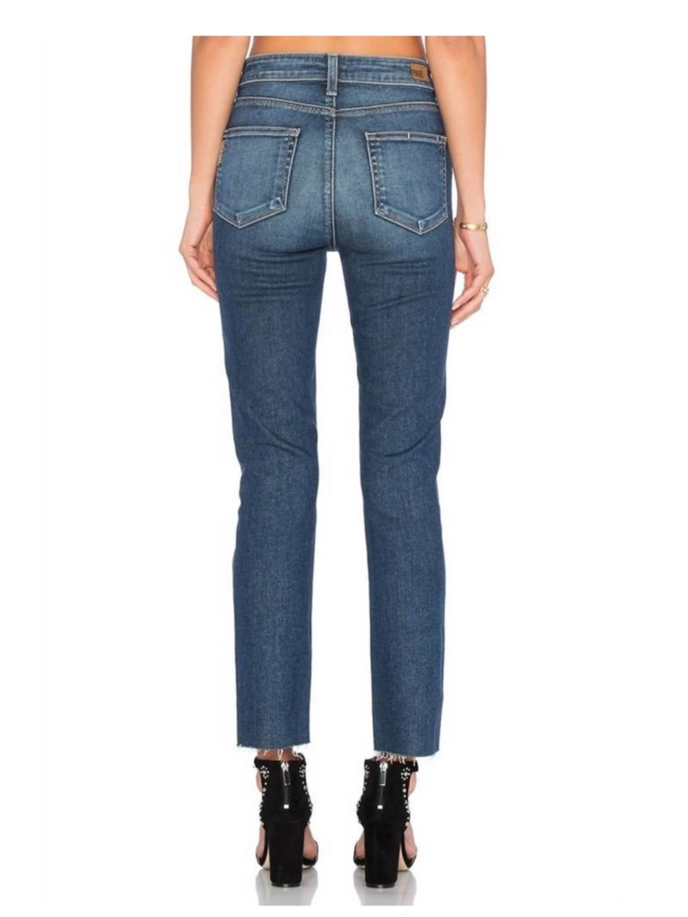 NWOT PAIGE jacqueline straight w/ raw hem jeans in axel - Picture 3 of 10